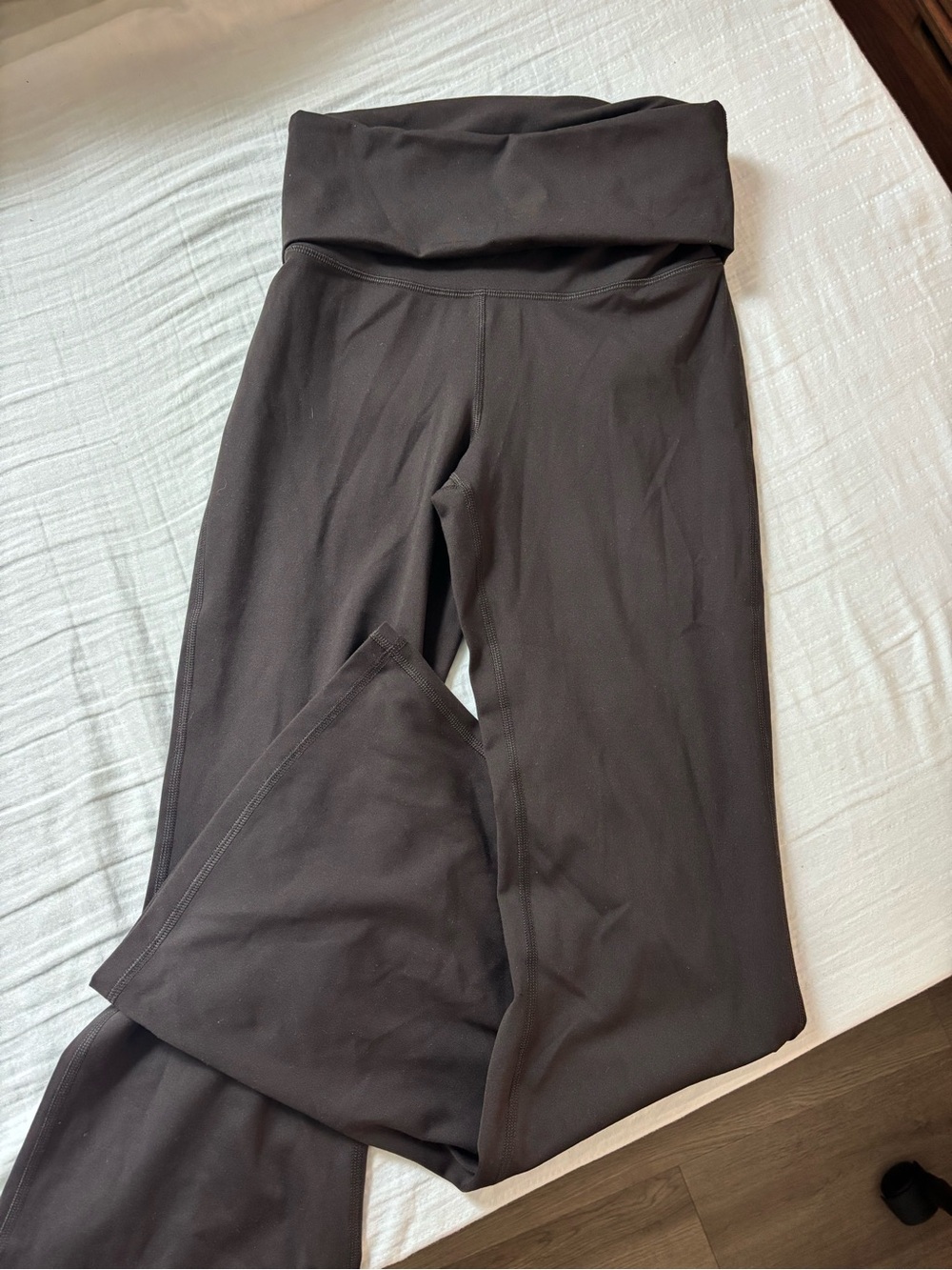 Yogalicious Black Foldover Waist Yoga Pants